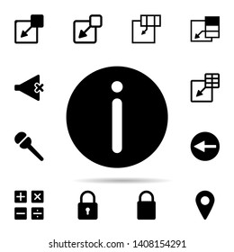 information icon. Universal set of web for website design and development, app development
