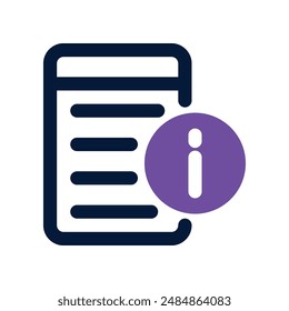 information icon. vector dual tone icon for your website, mobile, presentation, and logo design.