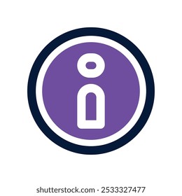Icono de información. Icono de Vector de doble tono para su Sitio web, móvil, presentación y diseño de logotipo.