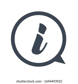 Icono de información gráfico vectorial, signo de información.