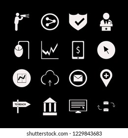 information icon. information vector icons set hospital location, share sign, response letter and computer cursor