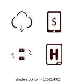 information icon. information vector icons set dollar symbol phone, response letter, hospital sign and download