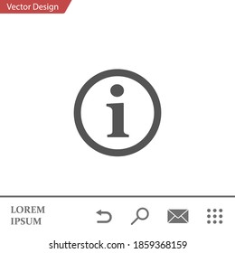 information icon. Vector illustration EPS 10.