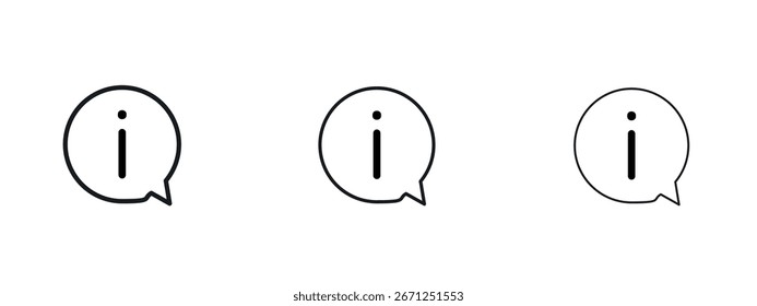 Information icon vector illustration eps. Vector outline illustrations