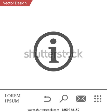 information icon. Vector illustration EPS 10.