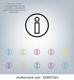 Information icon, vector illustration. Flat design style