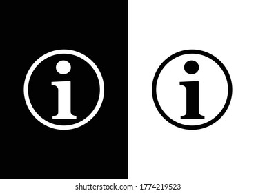 Information icon vector illustration. Info simple sign symbol logo vector icon.