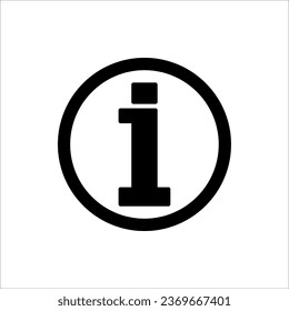icono de información. Ilustración vectorial aislada en fondo blanco.