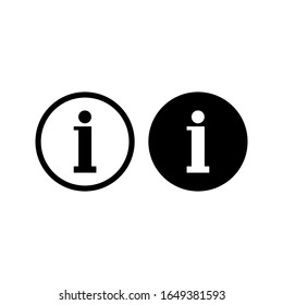 ilustración vectorial de icono de información sobre fondo blanco