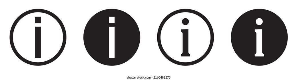 Information icon, i icon,  vector ilustration