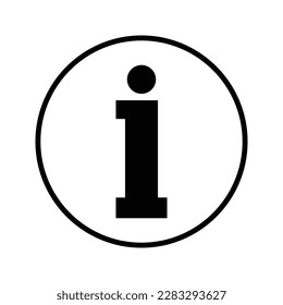 Information icon vector. Info and Faq icon symbol illustration