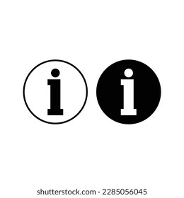 Informationssymbol, Vektor. Symbol für Info und Faq