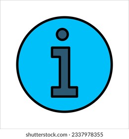 Information icon vector. Info and Faq icon symbol, vector illustration on white background
