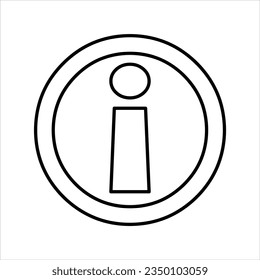 Information icon vector. Info and Faq icon symbol illustration on white background.
