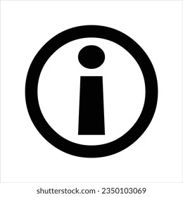 Vector de icono de información. Ilustración de símbolo de icono Info y Faq en fondo blanco..eps