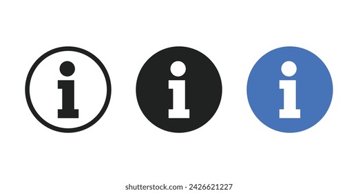 Information icon vector. Info and Faq icon symbol.