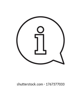 Vector de icono de información. Firma de información