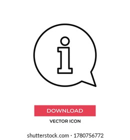 Vector de icono de información. Firma de información