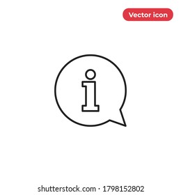 Information icon vector. Info sign