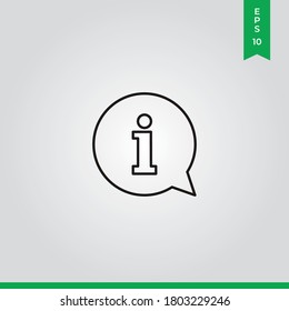 Vector de icono de información. Firma de información