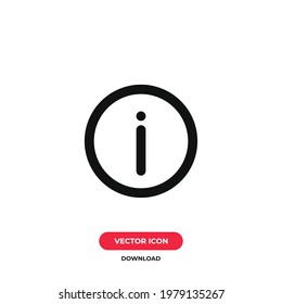 Information icon vector. Info sign