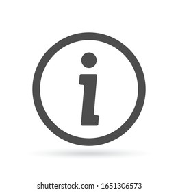 Vector de icono de información. Ilustración de símbolo de información