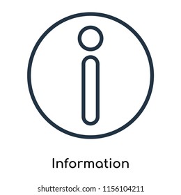 Information icon vector isolated on white background, Information transparent sign , thin symbols or lined elements in outline style