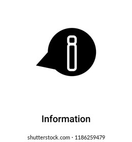 Information icon vector isolated on white background, logo concept of Information sign on transparent background, filled black symbol