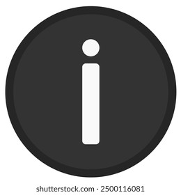 Icono de información Vector aislado sobre fondo blanco.