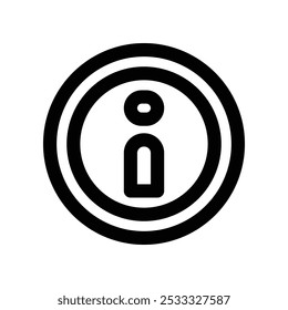 Icono de información. Icono de línea de Vector para su Sitio web, móvil, presentación y diseño de logotipo.