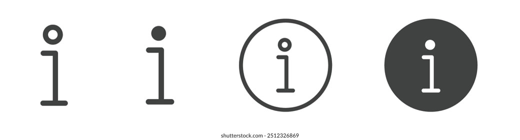 Information icon Vector logo outline