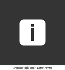 information icon vector. information sign on black background. information icon for web and app