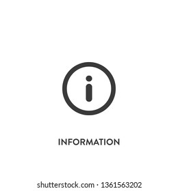 information icon vector. information sign on white background. information icon for web and app