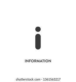 information icon vector. information sign on white background. information icon for web and app