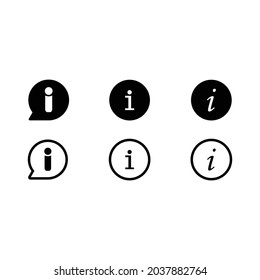 information icon for website - Set of icon - Info button - Help symbol in internet