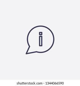 information icon.Outline information vector, illustrated icon for modern web and mobile design