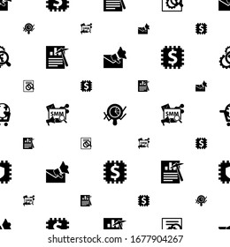 information icons pattern seamless. Included editable filled Email marketing, Marketing analytics, SEO optimization, Data mining, Social Media Marketing icons. information icons for web and mobile.