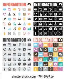 Information icons set