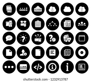 Information icons set - info web sign and symbols - internet design computer illustrations
