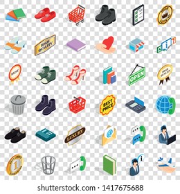 Information icons set. Isometric style of 36 information vector icons for web for any design