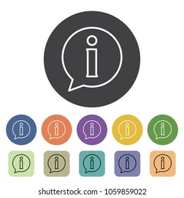 Information icons set. Vector illustration.
