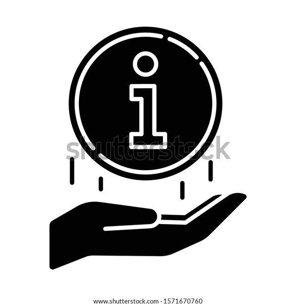 Information Industry Glyph Icon Hand Info Stock Vector Royalty