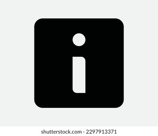 Information Info Help FAQ Site Internet Black and White Square Icon Sign Symbol Vector Artwork Clipart Illustration