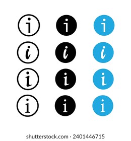 Information Or Info Icon Set Vector Design.