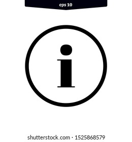 Information and info icon sign. vector illustration. eps10