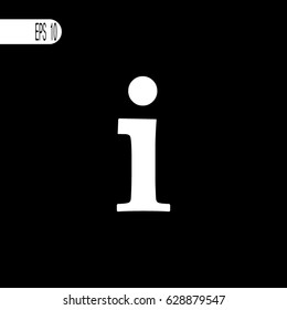 Information , info icon, sign. Vector white pictogram - vector illustration
