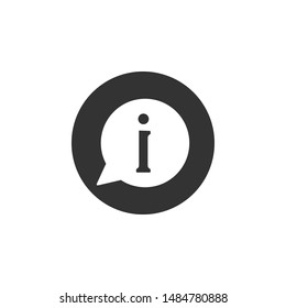Information, info icon. Vector illustration, flat design.