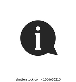 Information, info icon. Vector illustration, flat design.
