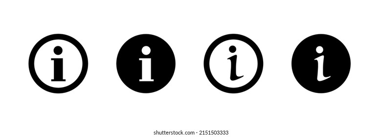 Information. Info icons set. Information icon collection. Info button. Web ui design. Vector graphic EPS 10