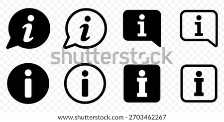 information info signs. Info symbol flat style. Info icons set. Information icon on isolated on white background.